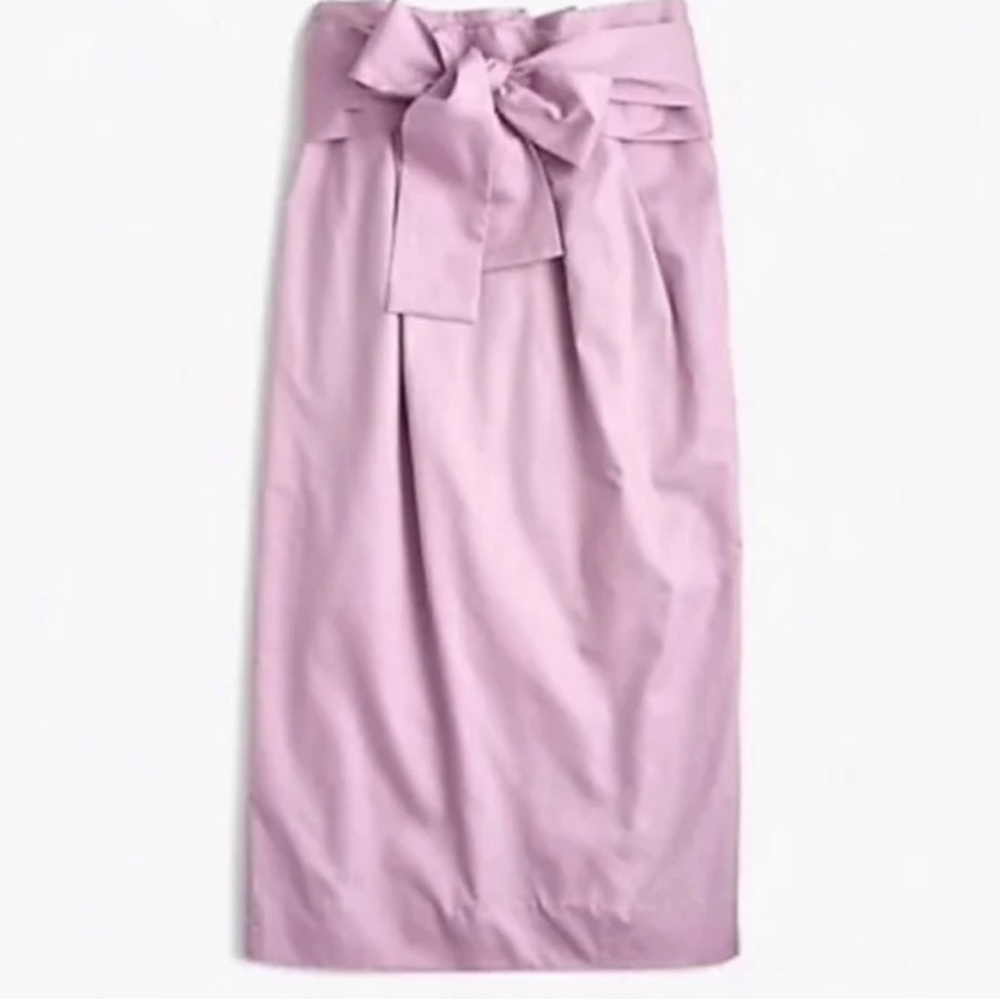 J crew dusty mauve paper bag midi skirt with belt 00